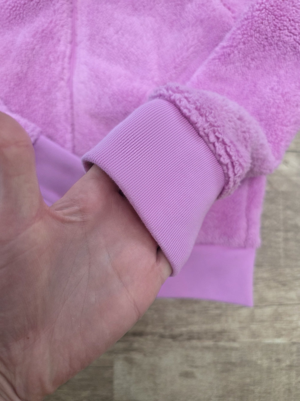 Figs Off Shift Fleece Jacket In Pink Cloud - Picture 3 of 5